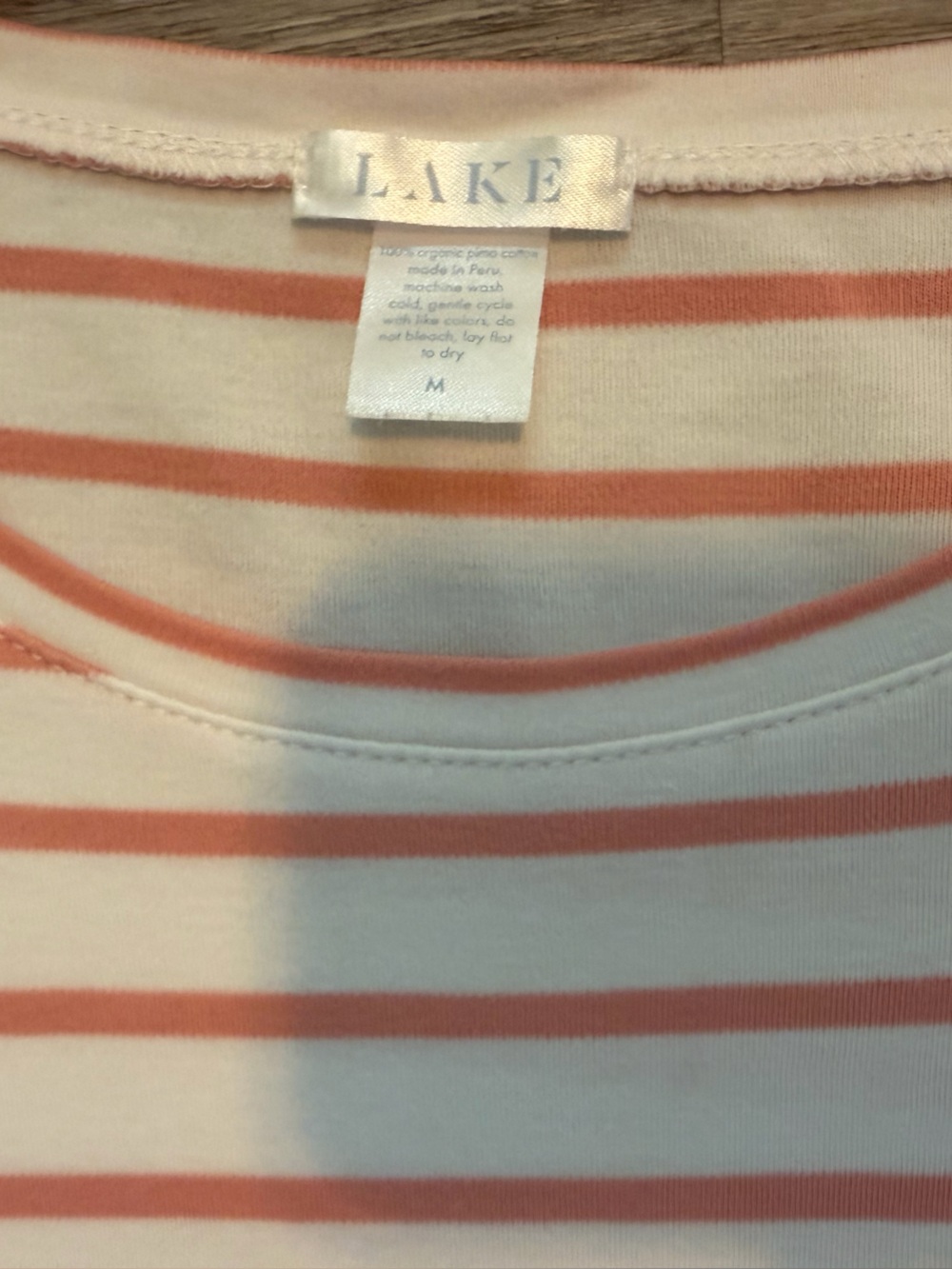 LAKE Women's White and Coral Stripe Long-Sleeve Pajama Set - Picture 3 of 6